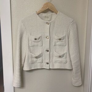 Maje Tweed Jacket Ecru